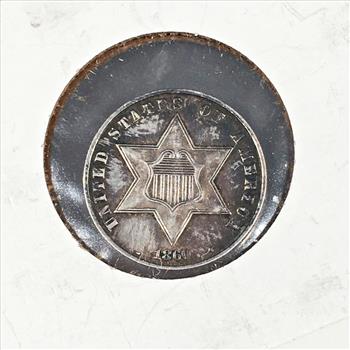 1860 (var 3) Silver Three Cent Piece*Nice Detail