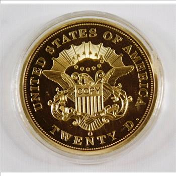 1861 24K Gold Layered Double Eagle Replica*Proof*40mm