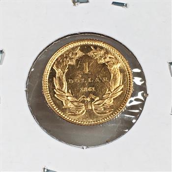 1861 Princess Head Gold $1*High Grade*Nice Luster