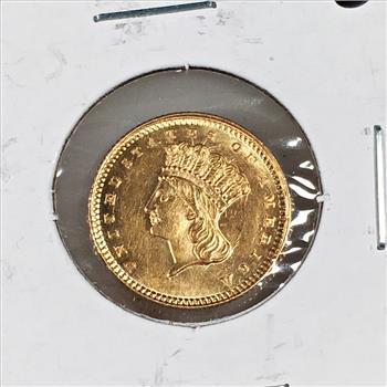 1861 Princess Head Gold $1*High Grade*Nice Luster