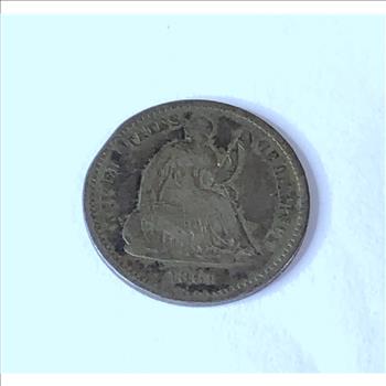 1861 Silver Seated Half Dime Civil war Era Coins are Hard to Find