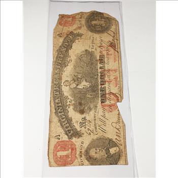 1862 $1 Virginia Treasury Note*Richmond