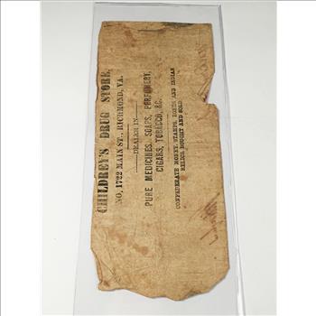 1862 $1 Virginia Treasury Note*Richmond