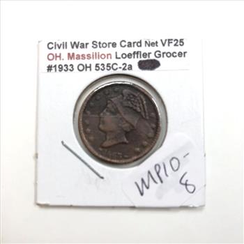 1863 Hermes Civil War Token Store Card *Over 150 Years Old