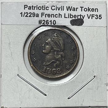 1863 Patriotic Civil War Token - Liberty - Our Country