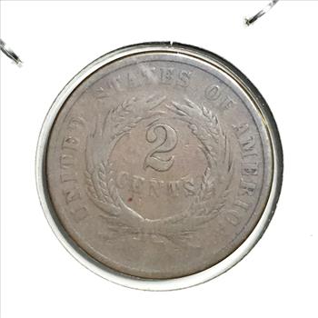 1864 2 Cent Piece*Large Motto