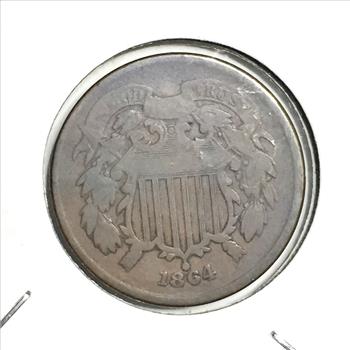 1864 2 Cent Piece*Large Motto