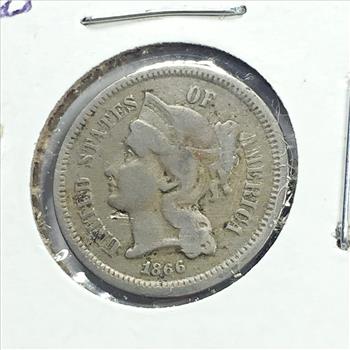 1866 3 Cent Nickel Piece