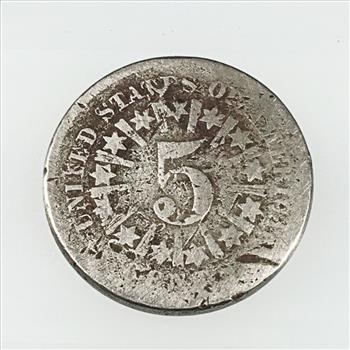 1866 (with rays) Shield Nickel