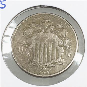 1867 (no rays) Shield Nickel*Better Grade