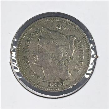 1870 Nickel 3 Cent Piece