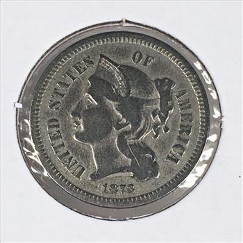 1873 (closed 3) Nickel 3 Cent Piece