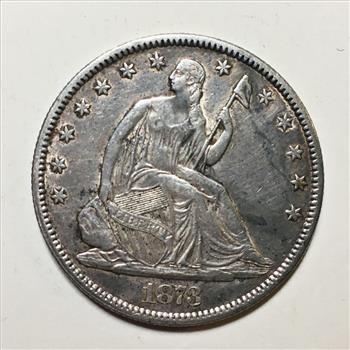 1873 Silver Seated Liberty Half Dollar*Full LIBERTY Visible