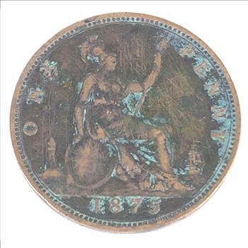 1875 Great Britain Victorian One Penny