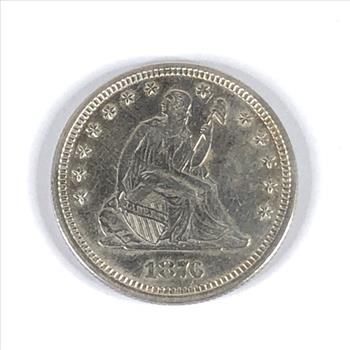 1876 Silver Seated Liberty 50c