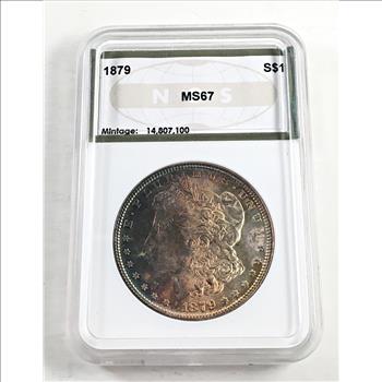 1879 Morgan Silver Dollar*Graded MS67 by NGCSC