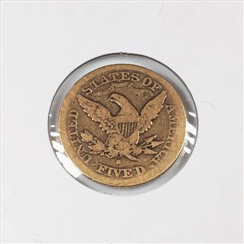 1880-S $5 Gold Liberty Head Half Eagle*LIBERTY Fully Visible