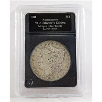 1881-S Morgan Silver Dollar*Authenticated VG Collector's Edition*San Francisco Minted