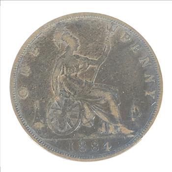 1884 Great Britain Victorian One Penny