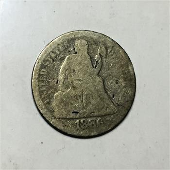 1886 Silver Seated Liberty Dime
