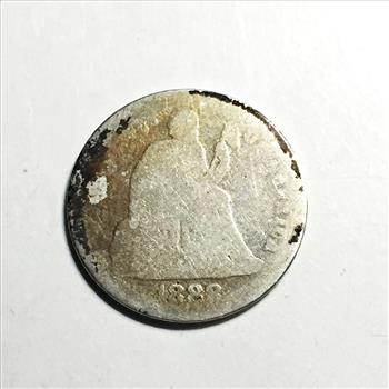 1888 Silver Seated Liberty Dime