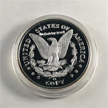1889 Silver Layered Morgan Dollar Replica*Proof in Protective Capsule