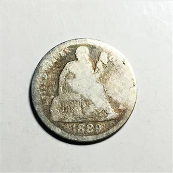 1889 Silver Seated Liberty Dime