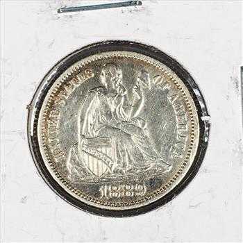 1889 Silver Seated Liberty Dime*LIBERTY Fully Visible*High Grade