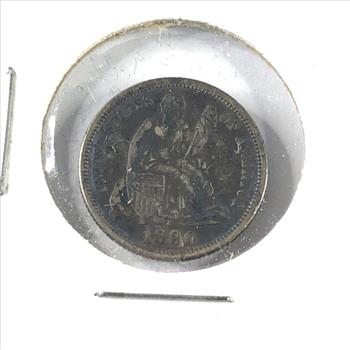 1890 Silver Seated Liberty Dime*LIBERTY Fully Visible | Property Room