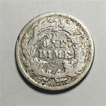 1890 Silver Seated Liberty Dime*LIBERTY Fully Visible
