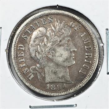 1892 Silver Barber Dime*LIBERTY Fully Visible