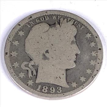 1893 Silver Barber Quarter