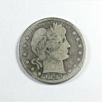 1893-O Silver Barber Quarter*Struck at New Orleans