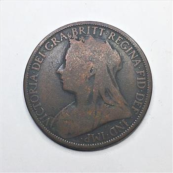 1896 Great Britain One Penny*Queen Victoria Old Head Design