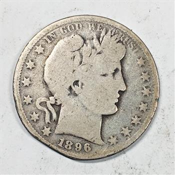 1896 Silver Barber Half dollar