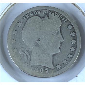 1897 New Orleans Silver Barber Quarter