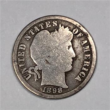 1898 San Francisco Silver Barber Dime