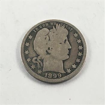 1899 Silver Barber Quarter