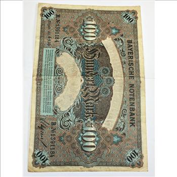 1900 Germany 100 Reichsmark Banknote