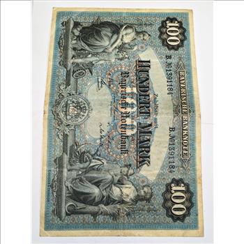 1900 Germany 100 Reichsmark Banknote