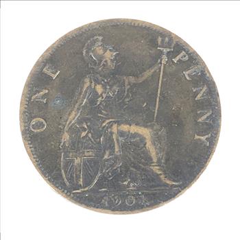1901 Great Britain Victorian One Penny