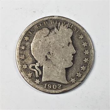 1902 Silver Barber Half Dollar
