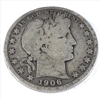1906 Silver Barber Half Dollar