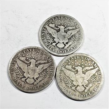 1906-P, D & O Silver Barber Half Dollars*