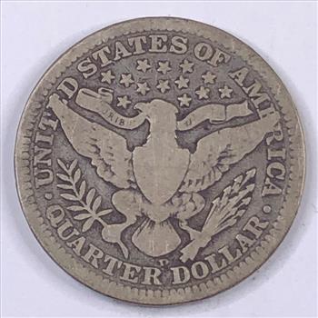 1908-D Silver Barber Quarter