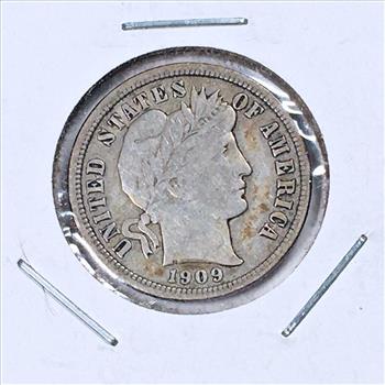 1909 Silver Barber Dime*LIBERTY Fully Visible
