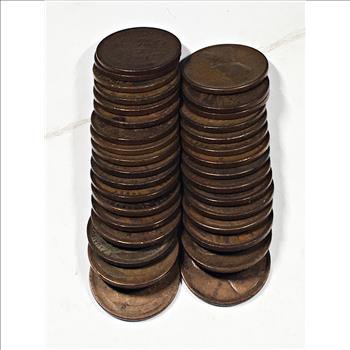 1909-1929 Lincoln Head Wheat Cents*Over 30 Cents in Plastic Tube*Various Dates and Conditions