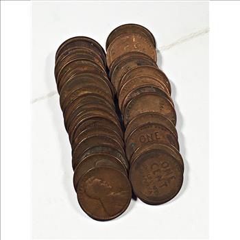 1909-1929 Lincoln Head Wheat Cents*Over 30 Cents in Plastic Tube*Various Dates and Conditions