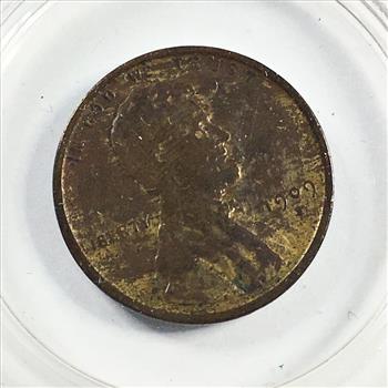 1909-S Lincoln Head Wheat Cent*First Year of Issue*In Protective Holder