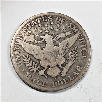 1909-S Silver Barber Half Dollar